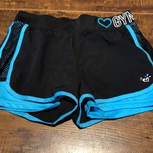 Blue and black shorts for girls